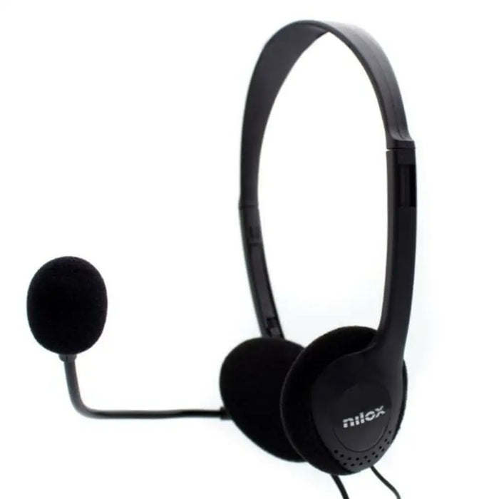 Headphones with Microphone Nilox NXCM0000004 Black - Електроника Периферни и резервни части<<<Компютри|