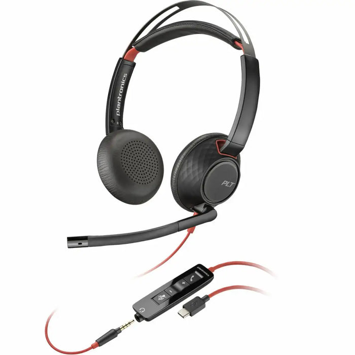 Headphones with Microphone Poly 8X231A6 Black - Електроника Периферни и резервни части<<<Компютри|