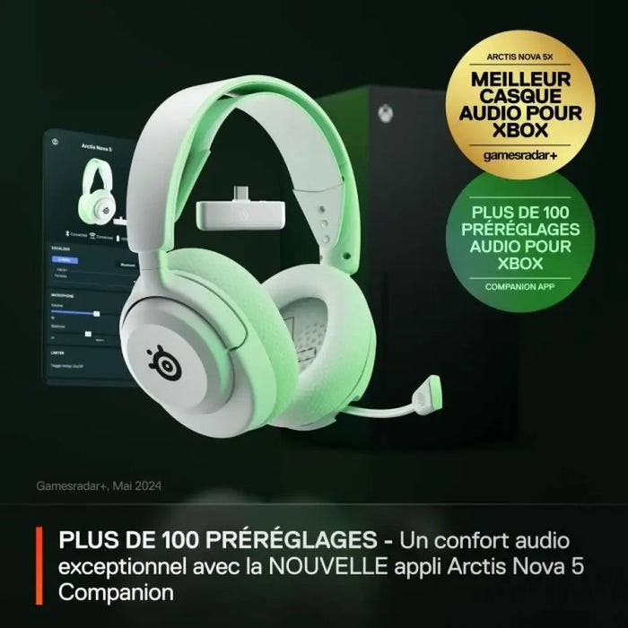 Headphones with Microphone SteelSeries Arctis Nova 5X White - Електроника Периферни и резервни части<<<Компютри|