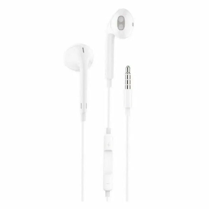 Headphones with Microphone Tech One Tech TEC1001 White - Електроника Периферни и резервни части<<<Компютри|