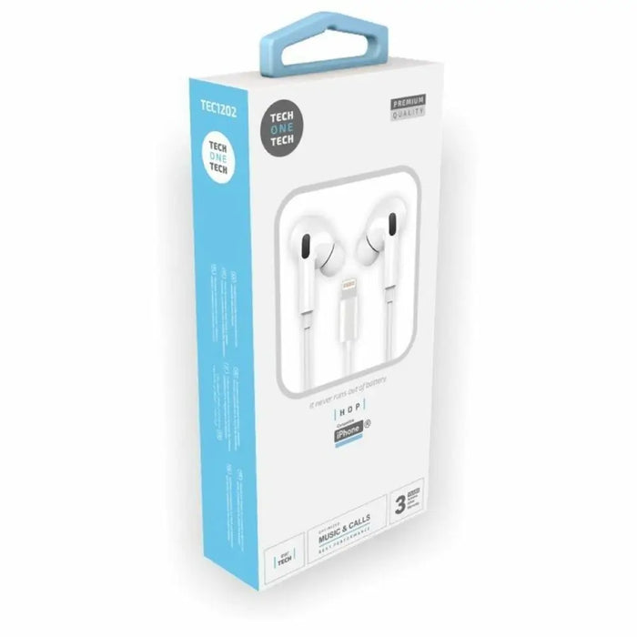 Headphones with Microphone Tech One Tech TEC1203 White 10 Units - Електроника Периферни и резервни части<<<Компютри|