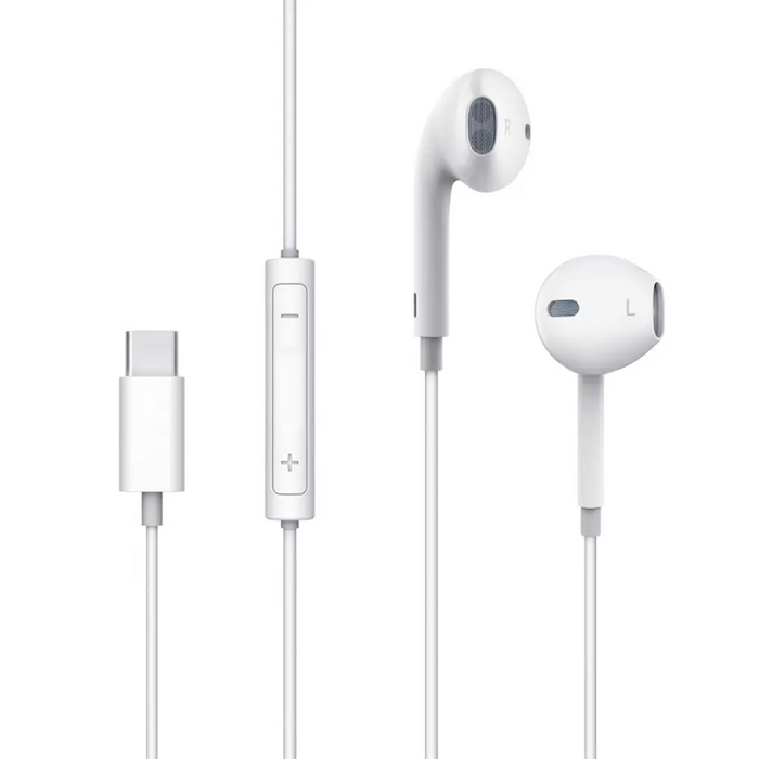 Headphones Xmart Type-C White - Аудио слушалки<<<Телевизори Аудио и видео<<<TechMart&&&Аудио слушалки<<<Телефони и