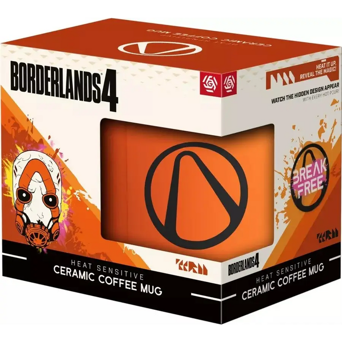 Heat Reveal Mug Good Loot Borderlands 4 - Hunters Icon 450 ml Orange Grey - MugsGDG-KUB<<<Gadgets