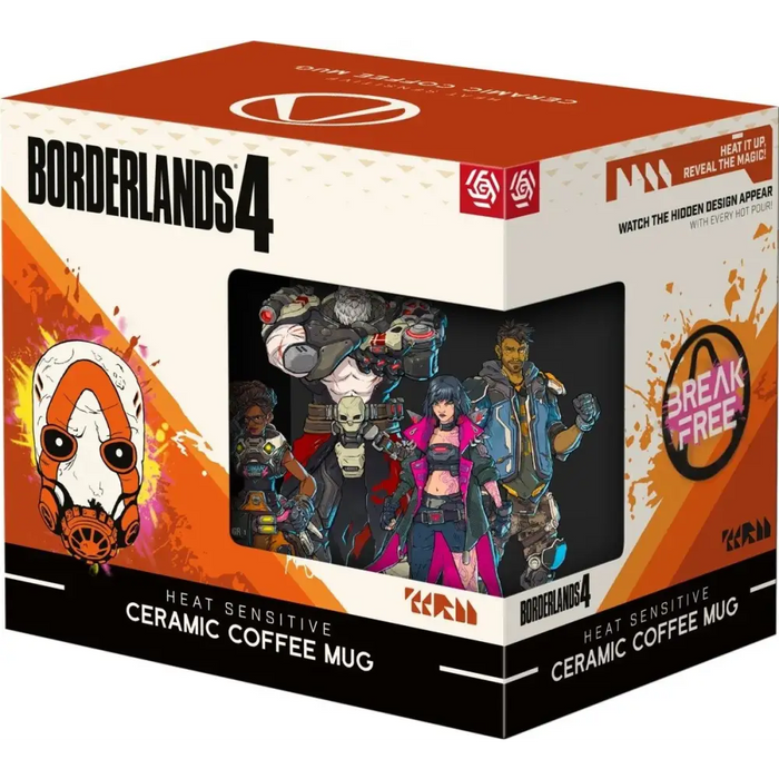 Heat Reveal Mug Good Loot Borderlands 4 - Vault Keeper Glitch 450 ml Black Orange - MugsGDG-KUB<<<Gadgets