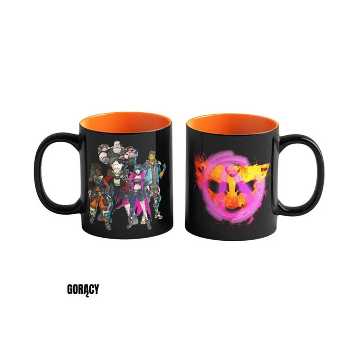 Heat Reveal Mug Good Loot Borderlands 4 - Vault Keeper Glitch 450 ml Black Orange - MugsGDG-KUB<<<Gadgets