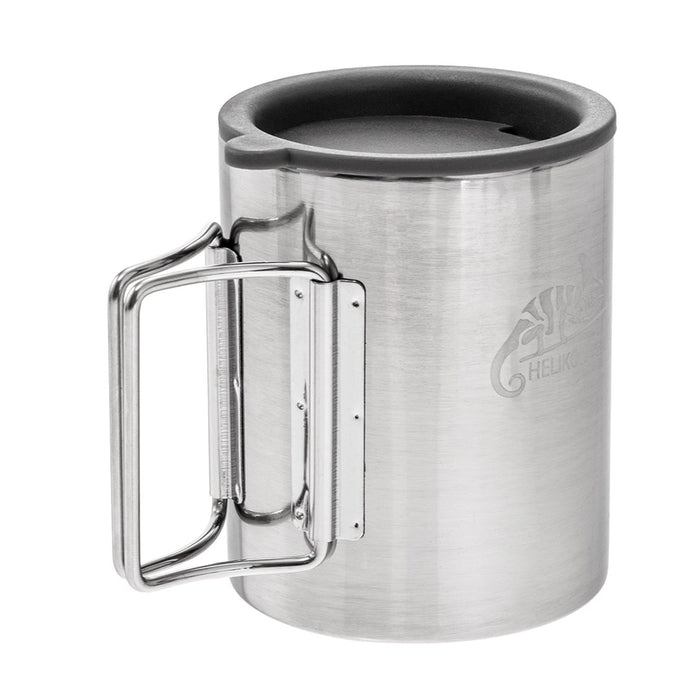 Helikon Thermal mug with lid 250 ml Silver, Black