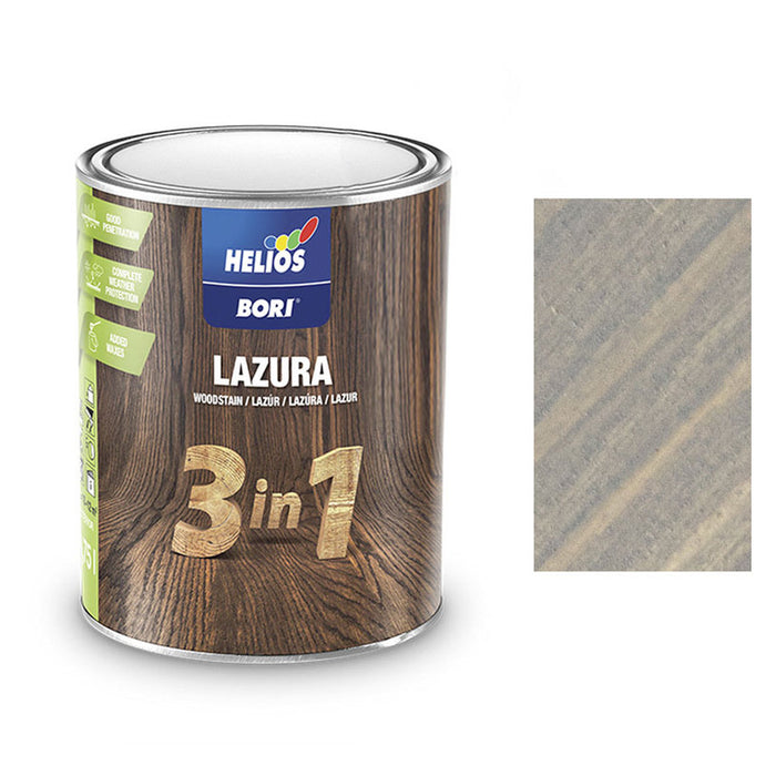 ALKYD LACQUER FOR WOOD 3B1 GRAY 750 ML HELIOS BORI