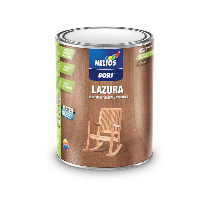 WATER SOLUBLE VARNISH WITH UV WALNUT 750 ML HELIOS BORI