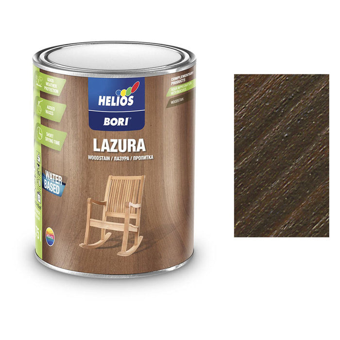 WATER SOLUBLE VARNISH WITH UV ROSEWOOD 750 ML HELIOS BORI