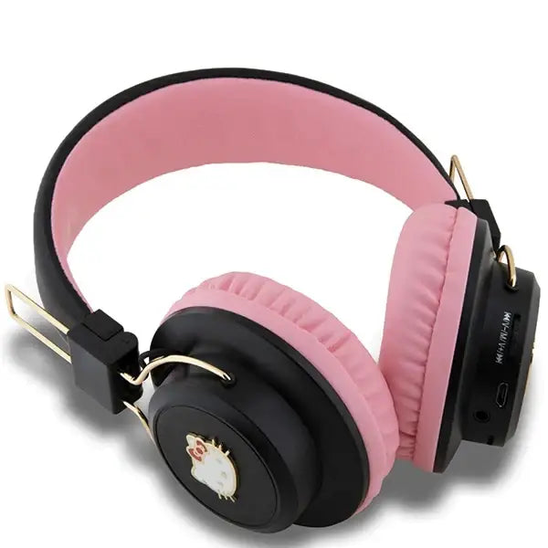 Hello Kitty Metal Logo Bluetooth on-ear headphones - pink - Headphones and speakers<<<HurtelXML
