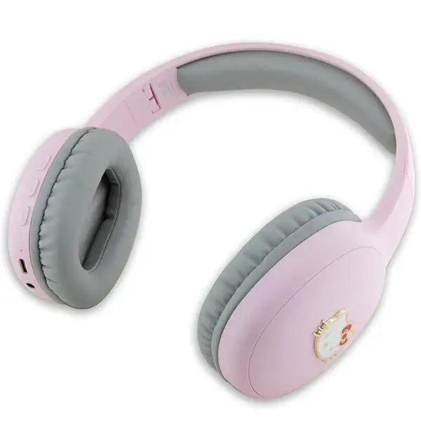 Hello Kitty Metal Logo Bluetooth on-ear headphones - pink - Headphones and speakers<<<HurtelXML