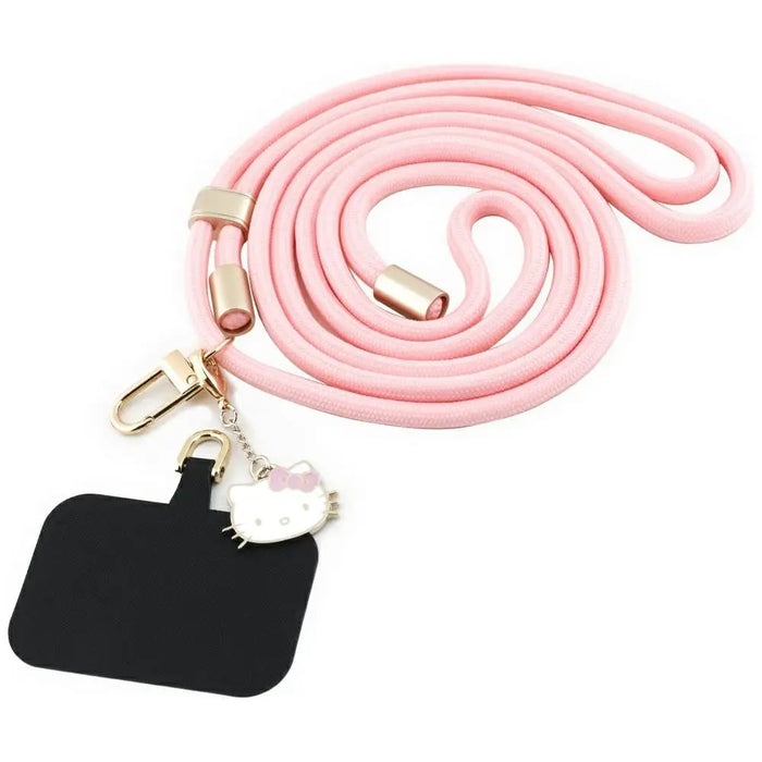 Hello Kitty Patch & Kitty Head Charm Universal Phone Lanyard - Pink - Other cell phone equipment<<<HurtelXML