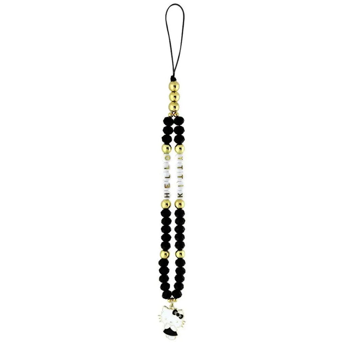 Hello Kitty Pearls and Beads Kitty Charm Phone Charm - Black - Other cell phone equipment<<<HurtelXML