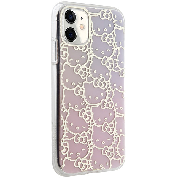 Hello Kitty IML Gradient Electrop Crowded Kitty Head Case for iPhone 11 / Xr - Pink