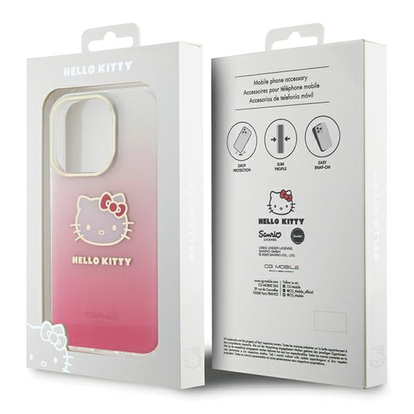 Hello Kitty IML Gradient Electrop Kitty Head case for iPhone 13 Pro / 13 - pink