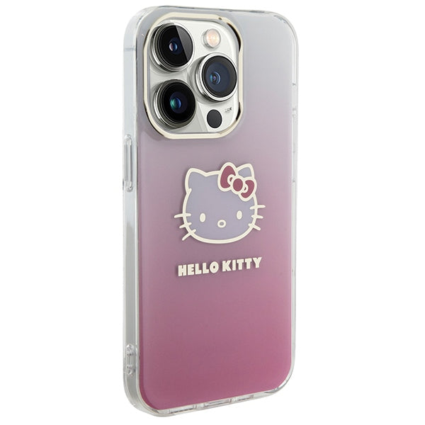 Hello Kitty IML Gradient Electrop Kitty Head case for iPhone 14 Pro Max - pink