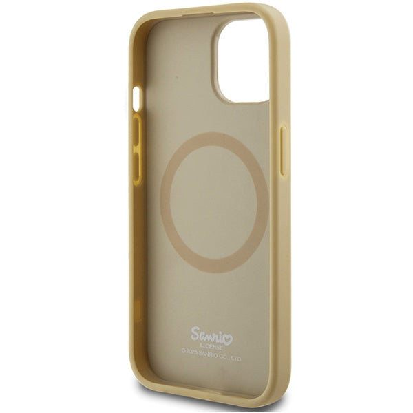 Hello Kitty Leather Kitty Head MagSafe case for iPhone 14 - gold