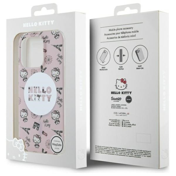 Hello Kitty IML All Over Paris Magsafe Case for iPhone 16 Pro Max - Pink