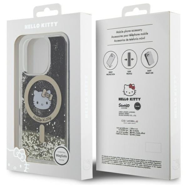 Hello Kitty Liquid Glitter Fever MagSafe Case for iPhone 16 Pro Max - Gold