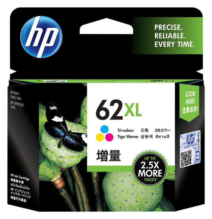 HP 62XL original Ink cartridge C2P07AE UUS tri-colour high capacity 1-pack