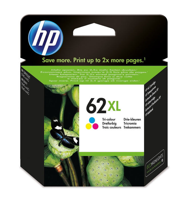 HP 62XL original Ink cartridge C2P07AE UUS tri-colour high capacity 1-pack