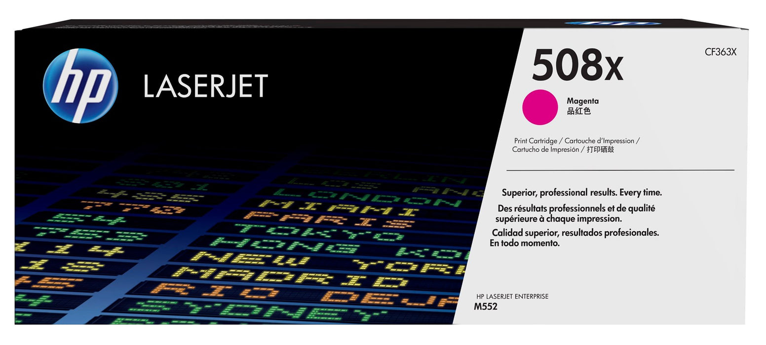 HP 508X High Yield Magenta Original LaserJet Toner Cartridge (CF363X)