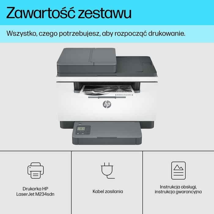 HP LaserJet MFP M234sdn MFP Mono laser Legal 30ppm Copy 29ppm Print 150sheets USB LAN basalt