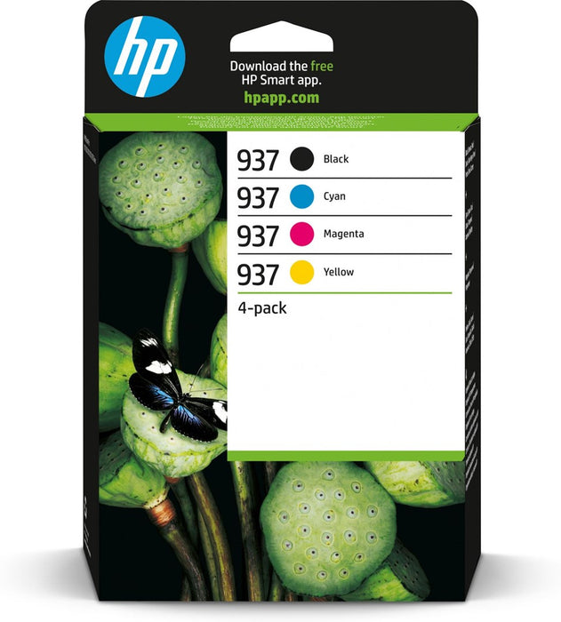 HP 937 CMYK Ink Cartridge 4-Pack