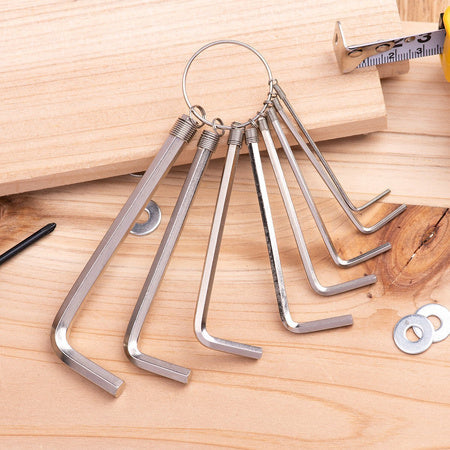 Hex Key Sets 1.5-6mm Deli Tools EDL3080 (silver) - Screwdrivers<<<Tools<<<InnproXML