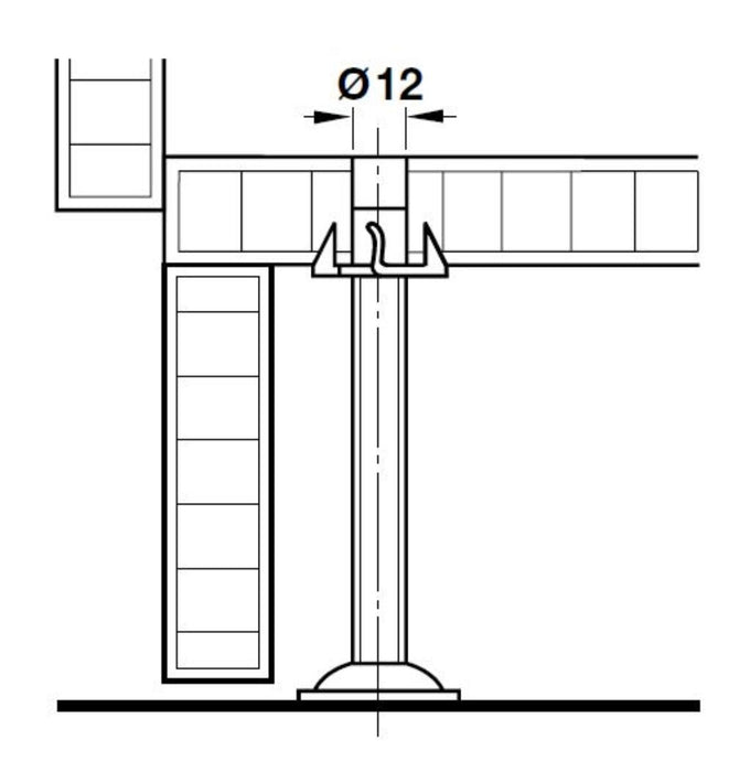 STUD NUT M10 4 PCS. HÄFELE