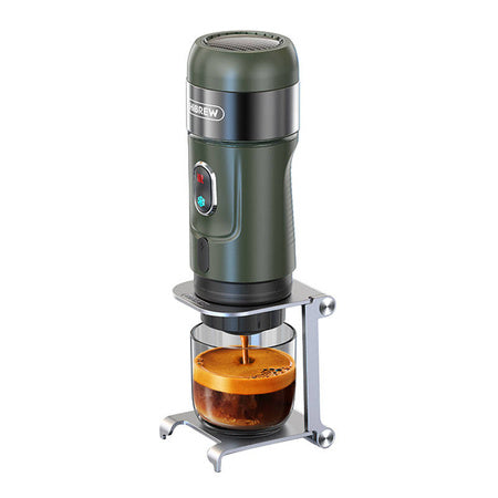 HiBREW H4B_GN 3-in-1 Portable Coffee Maker with Carrying Case