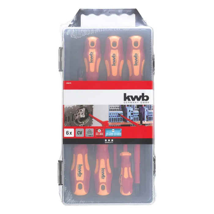 HIGH VOLTAGE SCREWDRIVER SET KWB VDE 1000 V 6 PIECES - Комплекти отвертки<<<Ръчни инструменти<<<Инструменти и