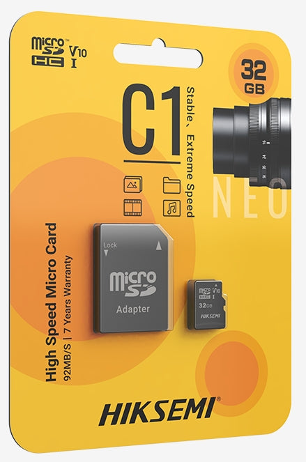 Hiksemi microSDXC 128G, Class 10 and UHS-I 3D NAND, Up to 92MB/s read speed, 40MB/s write speed, V30 with Adapter