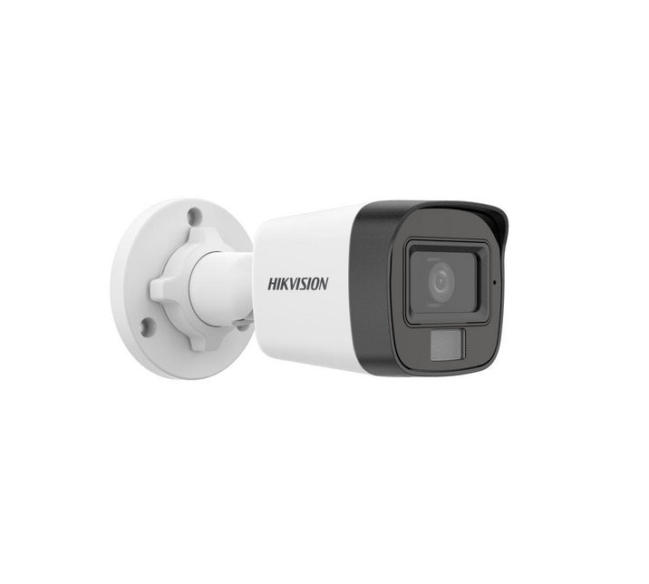 Hi-Look 2 MP Smart Hybrid Light MD 2.0 Fixed Bullet Network Camera, 2.8mm, F1.6, IR,White Light up to 30m, H.265+, IP67, Digital WDR, 3D DNR, Built-in Microphone, 12Vdc/PoE 6.5W