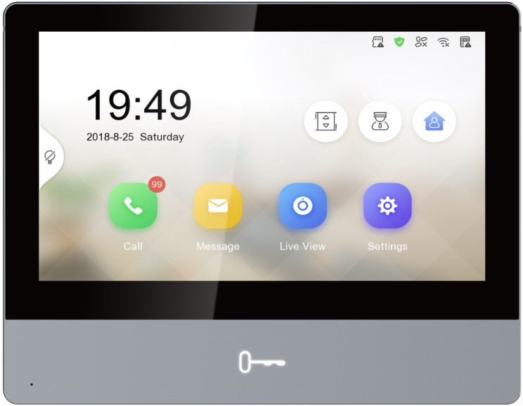Hikvision DS-KH8350-WTE1 video intercom system 17.8 cm (7") Black