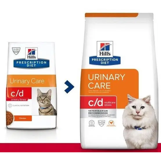 HILL’S PRESCRIPTION DIET Feline c/d Multicare Stress Dry cat food Chicken 8 kg - Dry foodDLK-KAS<<<For