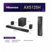 Hisense AX5125H 5.1.2Ch Sound Bar with Wireless Subwoofer 500W Dolby Atmos Bluetooth 5.3 4K HDMI Pass Through DTS:X