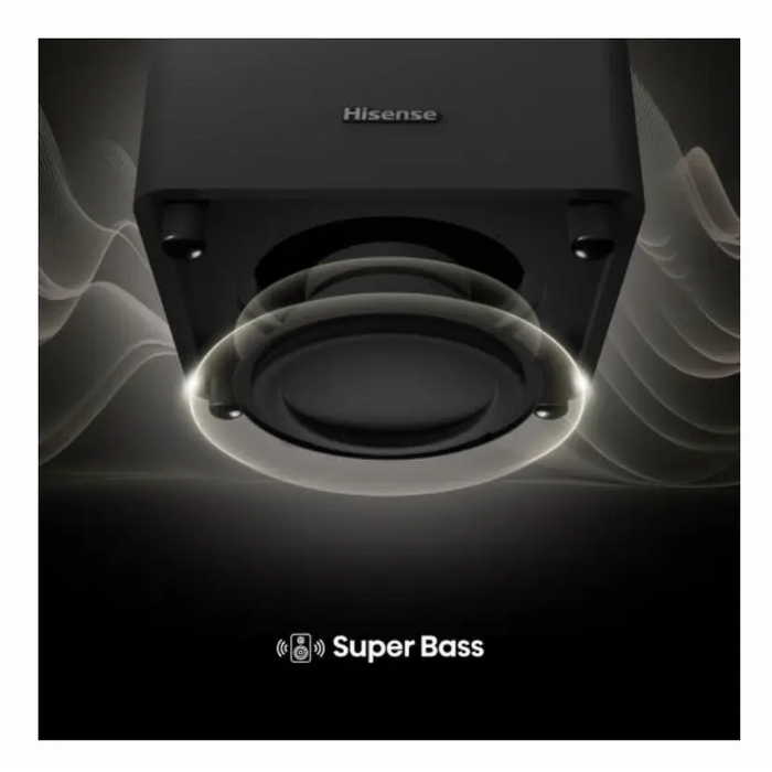 Hisense HT Saturn 4.1.2Ch Sound Bar with Wireless Subwoofer 720W Dolby Atmos Tuned by Devialet DTS:X,Quad Satellite