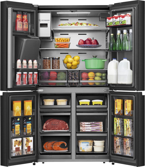 Hisense RQ760N4IFE side-by-side refrigerator Freestanding 577 L E Black - Freestanding refrigerator-freezers