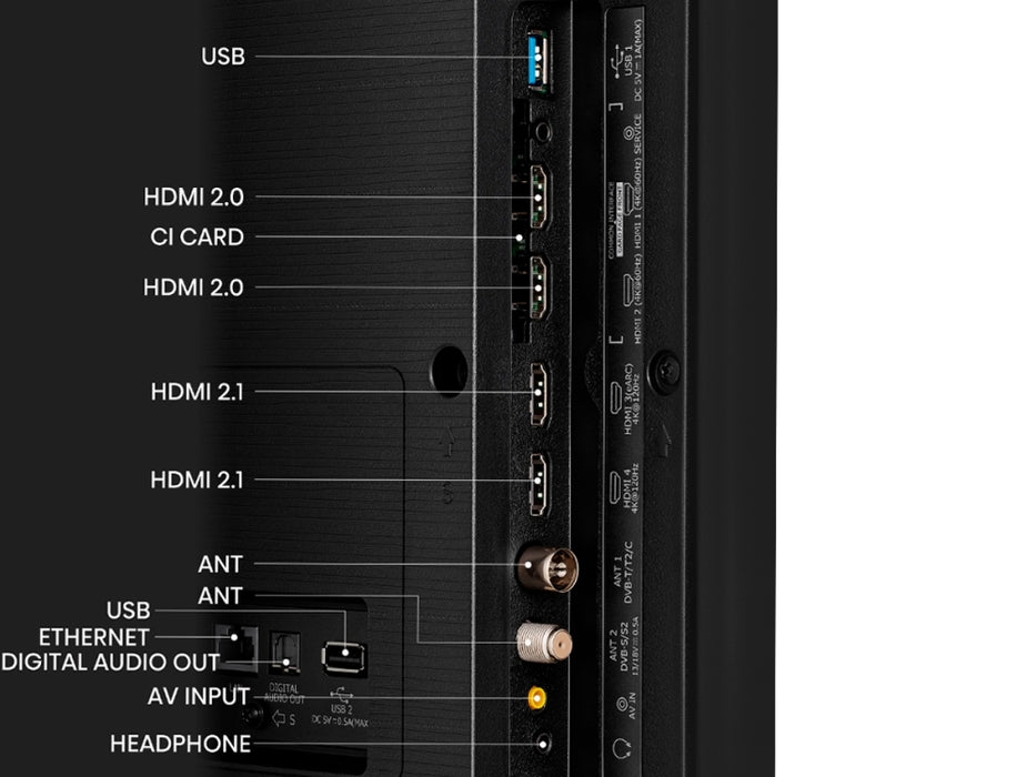 Hisense 100" U7KQ, 4K Ultra HD 3840x2160, ULED, FALD, Quantum Dot, 144Hz, IPS, HDR 10+, HLG, Dolby Vision IQ, Dolby Atmos, Smart TV, WiFi 5GHz, WiFi Direct, BT, Anyview Cast, 4xHDMI, 2xUSB, LAN, CI+, DVB-T2/C/S2, Black