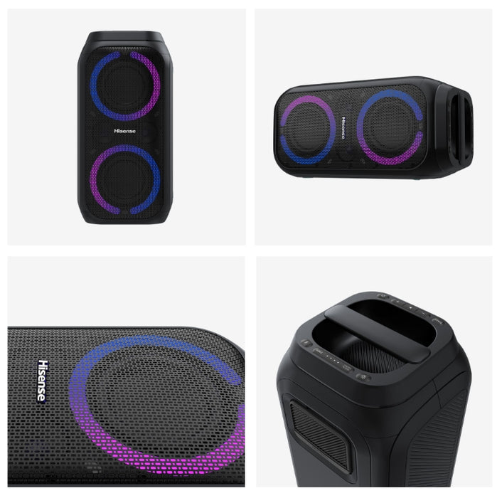 Hisense Party speaker 2.0 Ch., 160W, BT, 12h play, Black