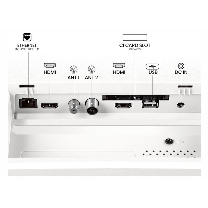 Hisense 32" S5Q, Full HD 1920x1080, QLED, 220 nits, HDR, HLG, DTS HD, Light Sensor, Dolby Audio, Smart TV, WiFi, WiFi Direct, 2xHDMI, 2xUSB, LAN, CI+, DVB-T2/C/S2, White