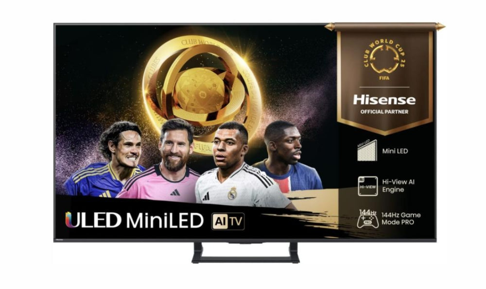 Hisense 50" E8Q, 4K Ultra HD 3840x2160, ULED, Quantum Dot,144 Hz,HDR 10+, HLG, Dolby Vision, DTS Virtual X, Smart TV, WiFi, Light Sensor, BT, Anyview Cast, 4xHDMI, 2xUSB, LAN, CI+, DVB-T2/C/S2, Singale Stand, Black