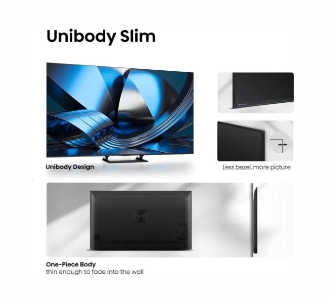 Hisense 50" U7SE, 4K Ultra HD 3840x2160, ULED, FALD, Quantum Dot, 144Hz, IPS, HDR 10+, HLG, Dolby Vision IQ, Dolby Atmos, Smart TV, WiFi 5GHz, WiFi Direct, BT, Anyview Cast, 4xHDMI, 2xUSB, LAN, CI+, DVB-T2/C/S2, Black
