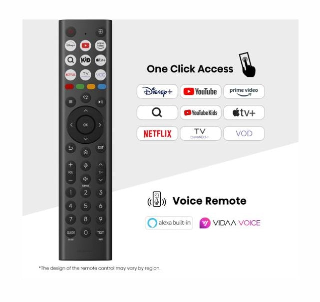 Hisense 55" A85Q, 4K UHD OLED Smart TV, 120Hz, 1000 nits,HDMI 2.1, Game Mode Pro, AMD FreeSync Premium, Dolby Vision IQ & Atmos, Bluetooth, Alexa Built-in, Black