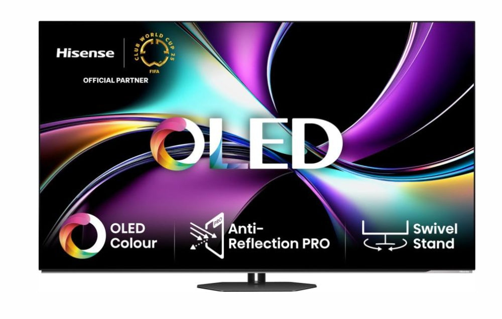 Hisense 55" A85Q, 4K UHD OLED Smart TV, 120Hz, 1000 nits,HDMI 2.1, Game Mode Pro, AMD FreeSync Premium, Dolby Vision IQ & Atmos, Bluetooth, Alexa Built-in, Black
