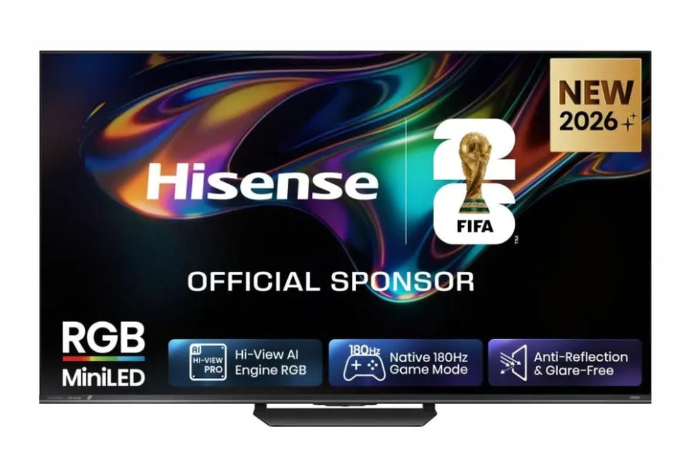 Hisense 55" UR8S, 4K Ultra HD 3840x2160, RGB Mini Led , DLED, Quantum Dot, 180Hz, IPS, HDR 10+, HLG, Dolby Vision IQ, Dolby Atmos, Smart TV,Light Sensor,WiFi 6eGHz, WiFi Direct, BT,2x10 W + 20 W + 2x5 W, Anyview Cast, 4xHDMI, 2xUSB, LAN, CI+, DVB-T2/C/S2