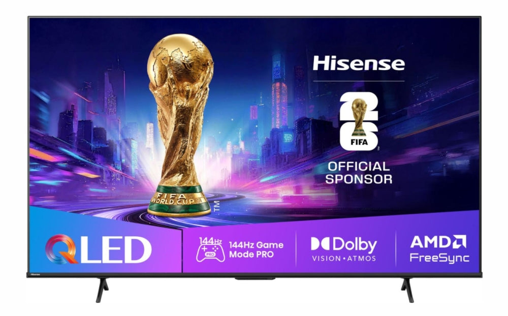Hisense 65" E7Q Pro, 4K Ultra HD 3840x2160, QLED, Quantum Dot, 144Hz, HDR 10+ adaptive, HLG, Dolby Vision, DTS Virtual X, Smart TV, WiFi 5GHz, WiFi Direct, BT, Anyview Cast, 4xHDMI, 2xUSB, LAN, CI+, DVB-T2/C/S2, Black