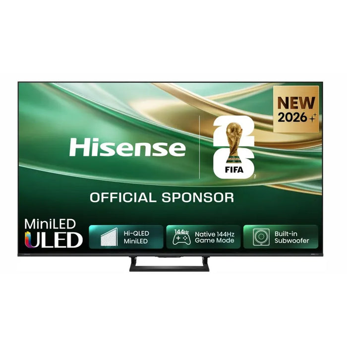 Hisense 75" E8S, 4K Ultra HD 3840x2160, ULED, Quantum Dot,144 Hz, HDR 10+, HLG, Dolby Vision, DTS Virtual X, Smart TV, Light Sensor, WiFi Direct, BT, Anyview Cast, 3xHDMI, 2xUSB, LAN, CI+, DVB-T2/C/S2,Singale stand, Black