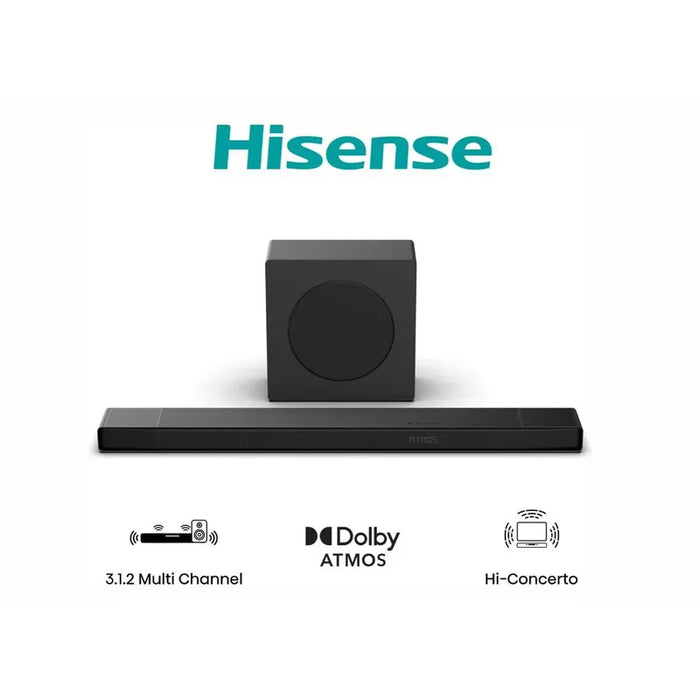 Hisense AX3120Q ,3.1.2 Ch., 440W, BT, Dolby Atmos, Black